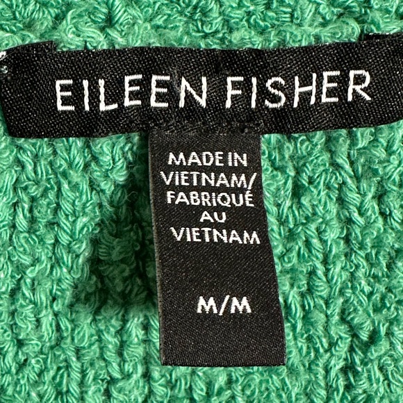 NWOT Eileen Fisher Vibrant Green Crew Neck Sweater - Picture 3 of 5